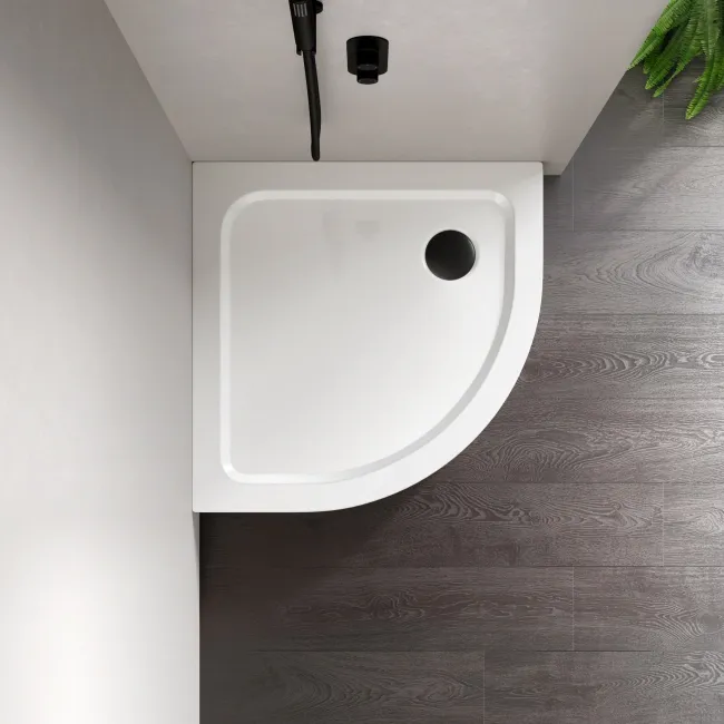 London Quadrant Stone Shower Tray 900x900mm & Riser Kit