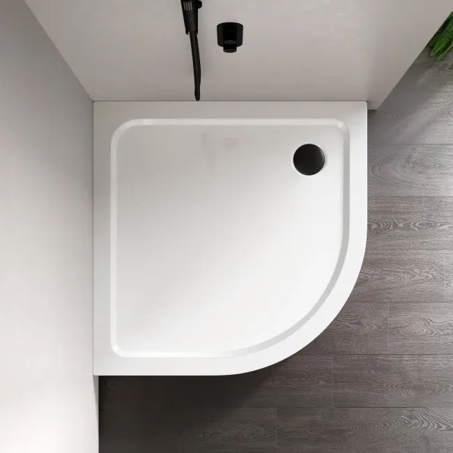 London Quadrant Stone Shower Tray 1000x1000mm & Riser Kit
