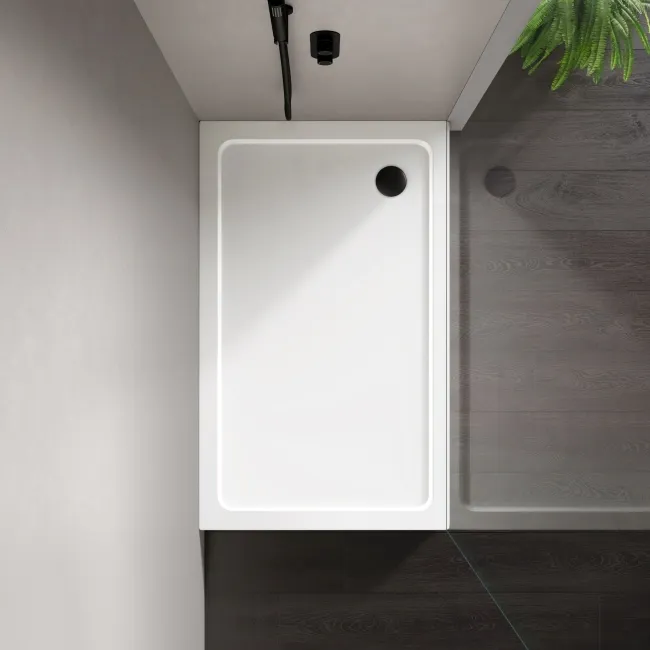 London Rectangular Stone Shower Tray 1400x800mm & Riser Kit
