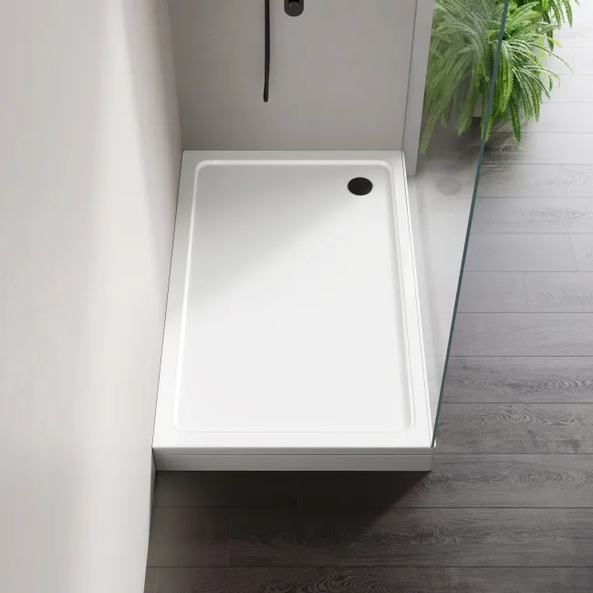 London Rectangular Stone Shower Tray 1400x900mm & Riser Kit
