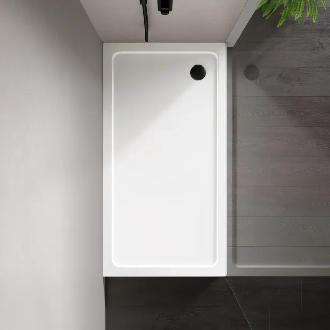 London Rectangular Stone Shower Tray 1500x800mm & Riser Kit