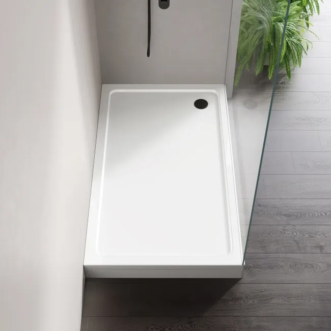 London Rectangular Stone Shower Tray 1500x900mm & Riser Kit