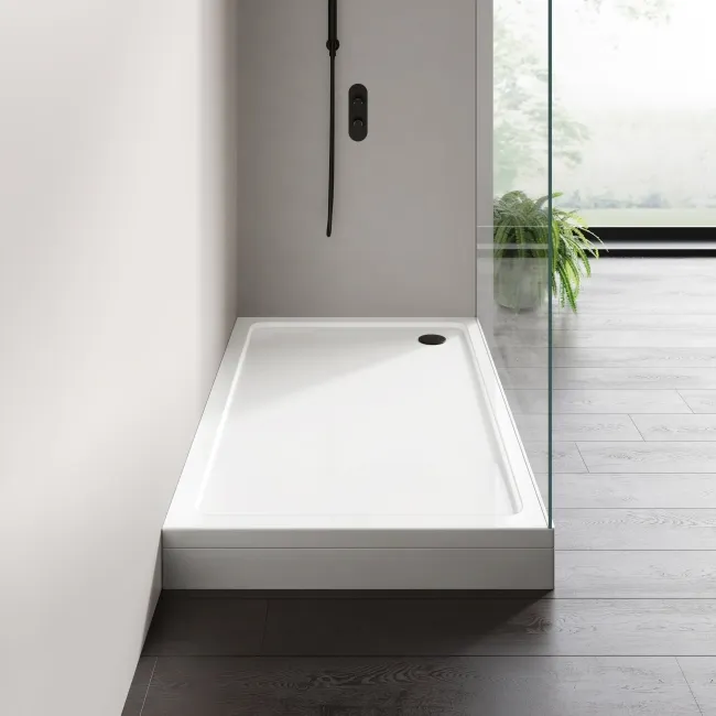 London Rectangular Stone Shower Tray 1500x900mm & Riser Kit