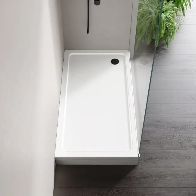 London Rectangular Stone Shower Tray 1600x800mm & Riser Kit