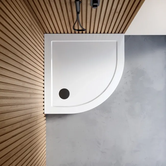 Cairo Quadrant SMC Composite Shower Tray 800x800mm & Riser Kit