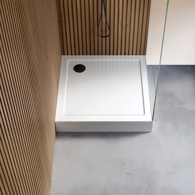 Cairo Square SMC Composite Shower Tray 900x900mm & Riser Kit