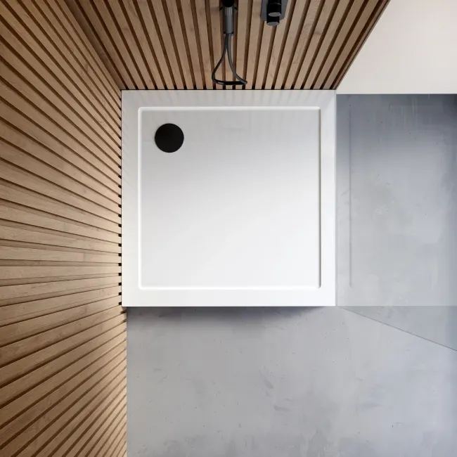 Cairo Square SMC Composite Shower Tray 900x900mm & Riser Kit