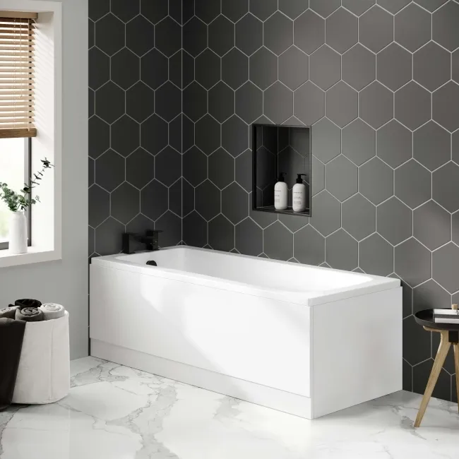 Hereford 1500x700 Square Single Ended Bath