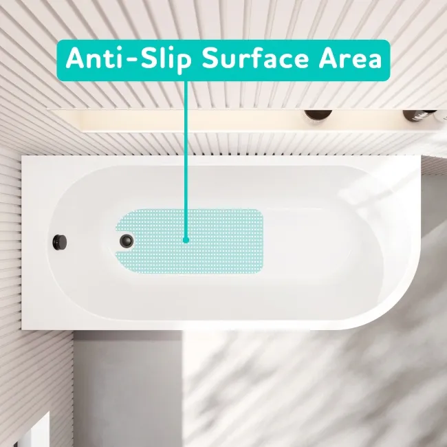 Turku 1500mm Space Saving Bath - Left Handed