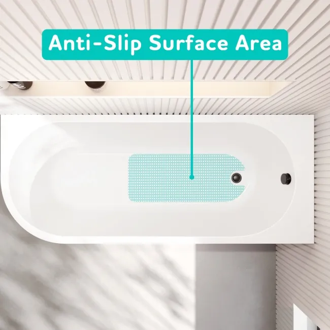 Turku 1700mm Space Saving Bath - Right Handed