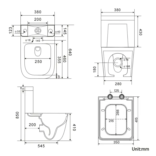 Nevada 2-In-1 Combined Wash Basin & Rimless Toilet With Premium Soft Close Seat