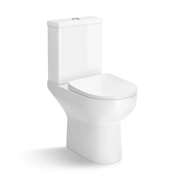 Manhattan Slimline 560 Depth Rimless Close Coupled Toilet With Soft Close Seat
