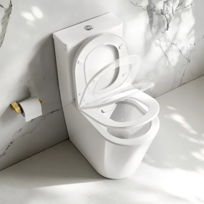 Loma Rimless Comfort Height Close Coupled Toilet With Premium Soft Close Slim Seat