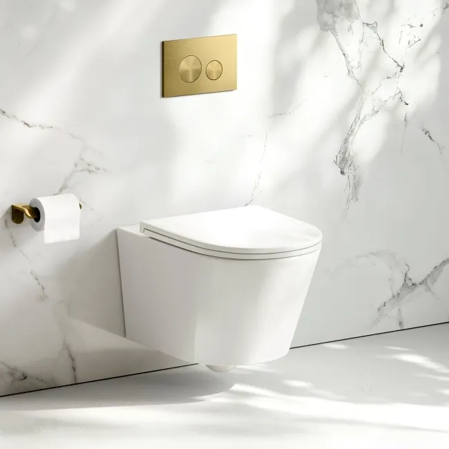 Loma Rimless Wall Hung Toilet With Premium Soft Close Slim Seat