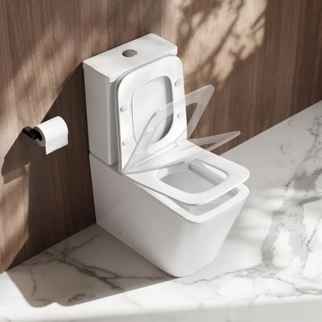 Kent Rimless Close Coupled Toilet With Premium Soft Close Slim Seat