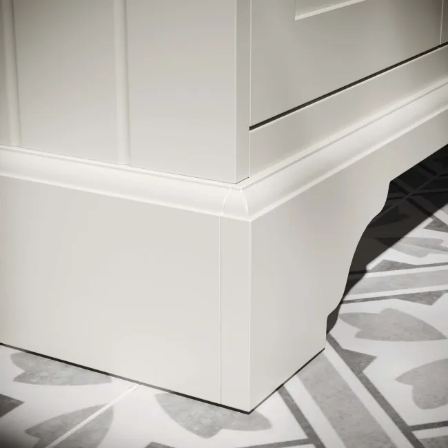 Lucia Chalk White Double Vanity with Marble Top & Undermount Basins 1200mm