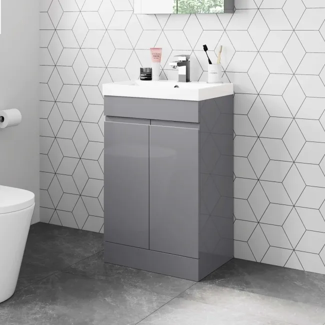 Trent Stone Grey Basin Vanity 500mm