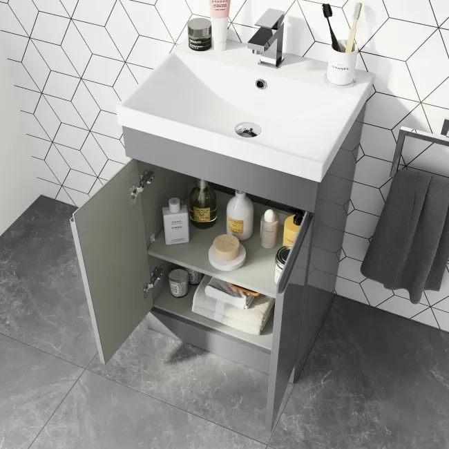 Trent Stone Grey Basin Vanity 500mm