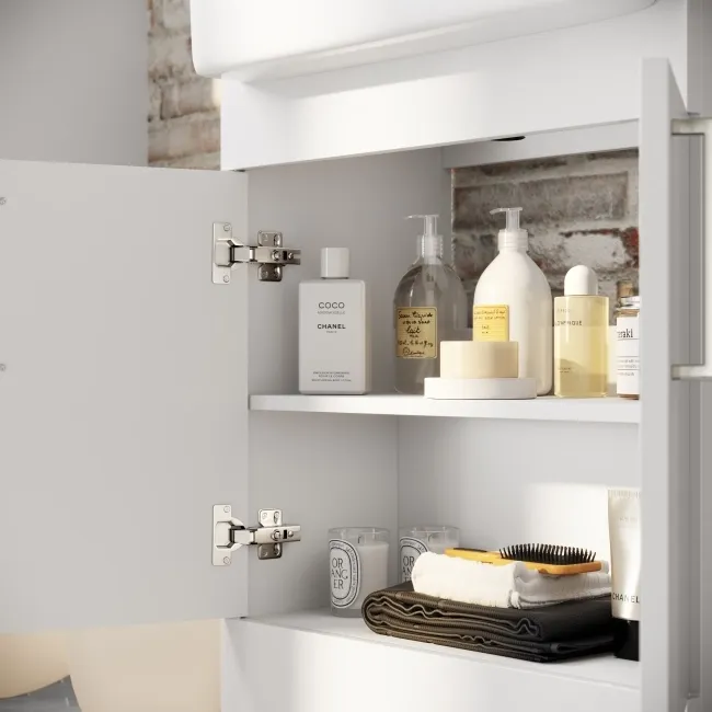 Harper Gloss White Vanity with Semi Recessed Basin 600mm