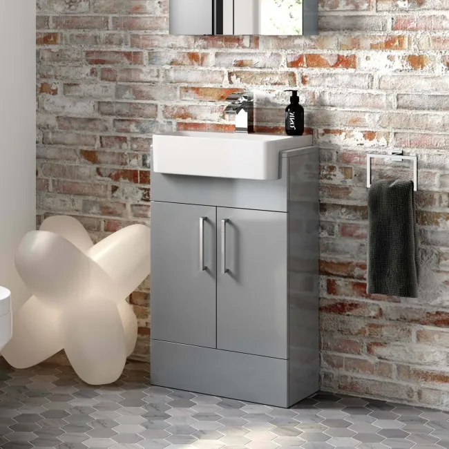 Harper Stone Grey Vanity with Semi Recessed Basin 500mm