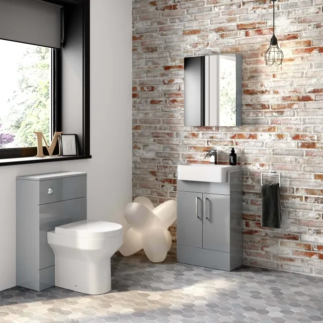 Harper Stone Grey Vanity with Semi Recessed Basin 500mm