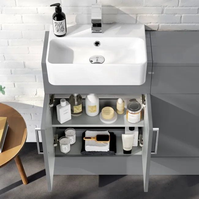 Harper Stone Grey Combination Vanity Basin & Miami Toilet 1000mm
