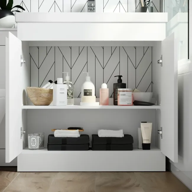 Trent Gloss White Combination Vanity Basin and Atlanta Toilet 1300mm