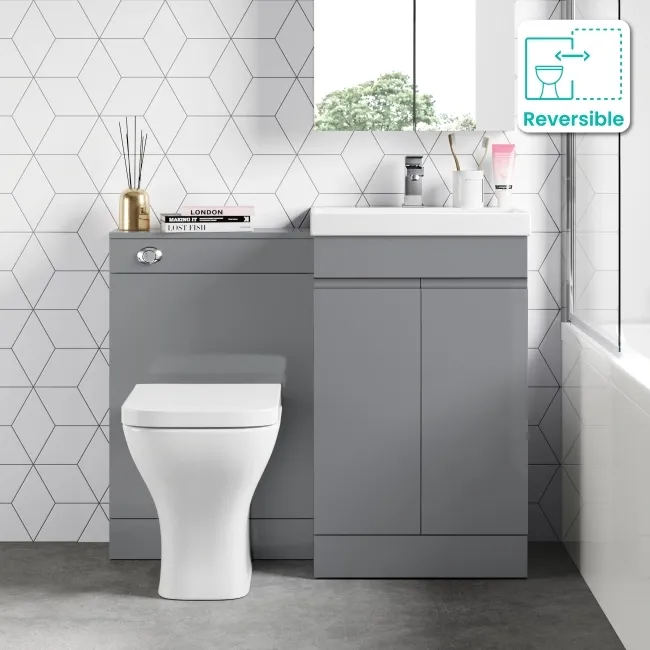 Trent Stone Grey Combination Vanity Basin and Atlanta Toilet 1000mm