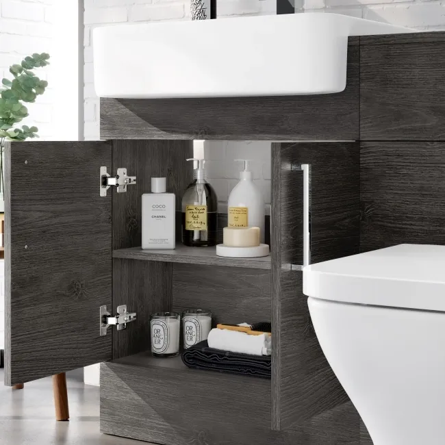 Harper Charcoal Elm Combination Vanity Basin and Atlanta Toilet 1200mm