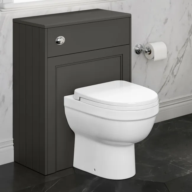 Traditional Graphite Grey Back To Wall Unit and Seattle Toilet
