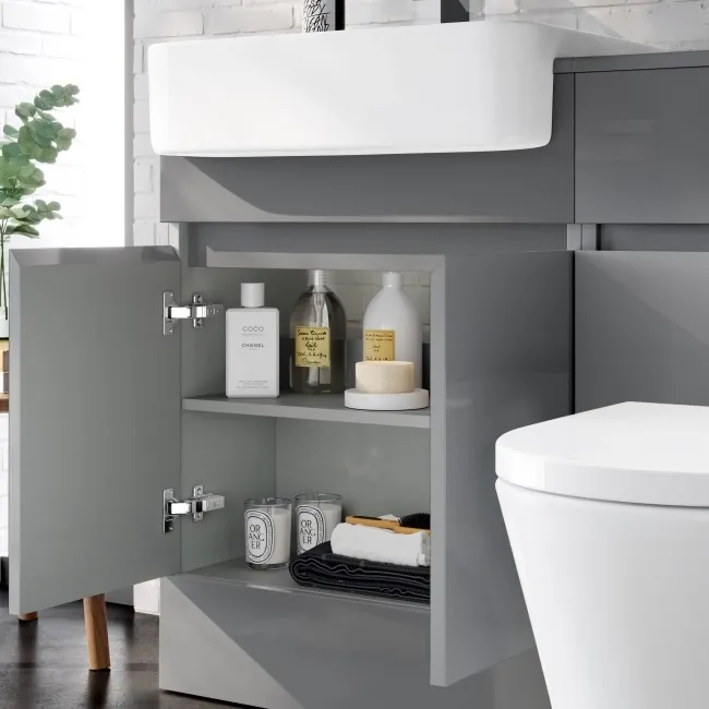 Foster Stone Grey Combination Vanity Basin and Boston Toilet 1200mm