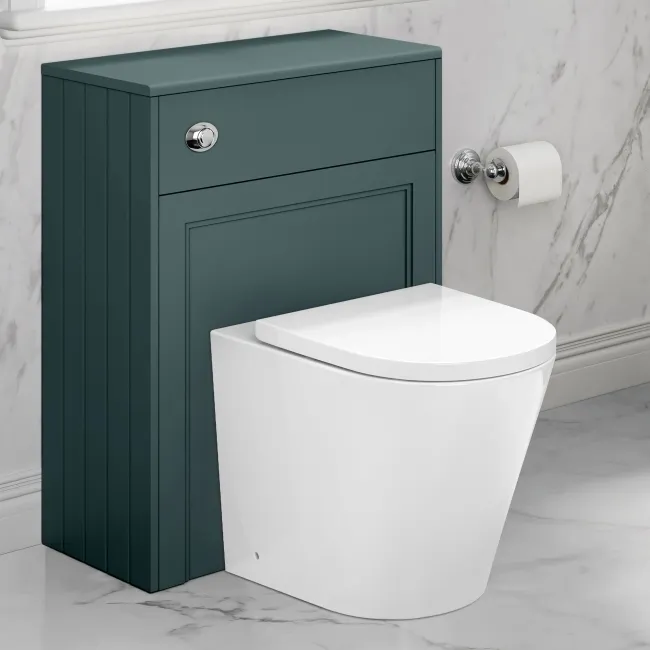Traditional Midnight Green Back To Wall Unit and Boston Toilet