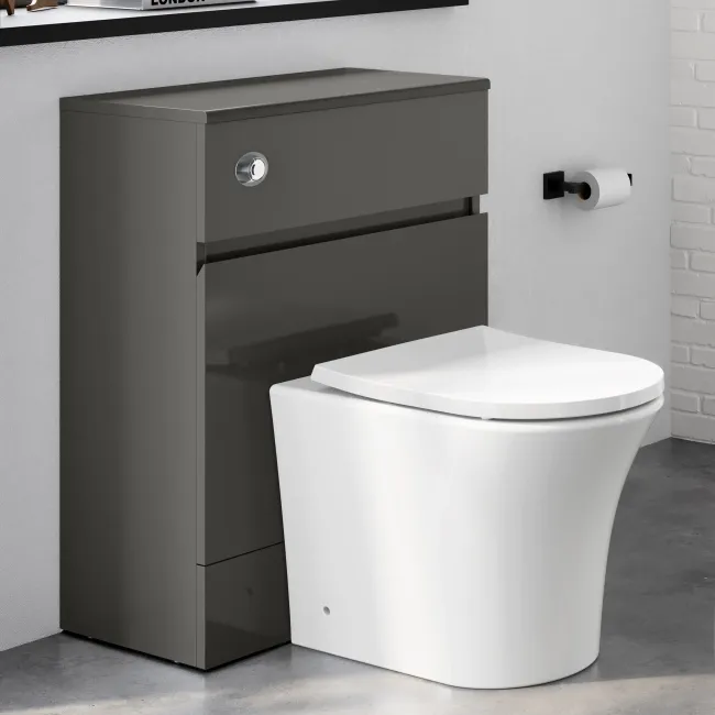Foster Tungsten Grey Back To Wall Unit and Tucson Toilet