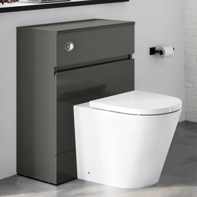 Foster Tungsten Grey Back To Wall Unit and Boston Toilet