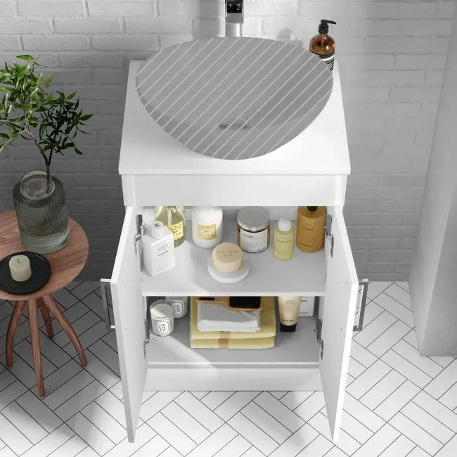 Mersey Gloss White Vanity 500mm - Excludes Counter Top Basin