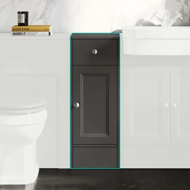 Monaco Graphite Grey Side Cabinet Unit 300mm