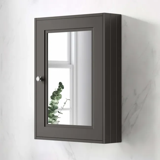 Graphite Grey Mirror Cabinet 700x500mm