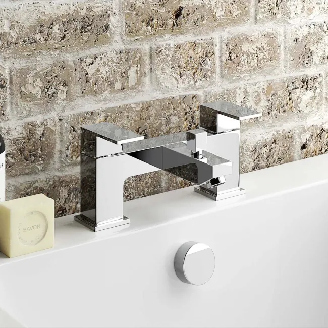 Lea Chrome Basin & Bath Mixer Tap Set