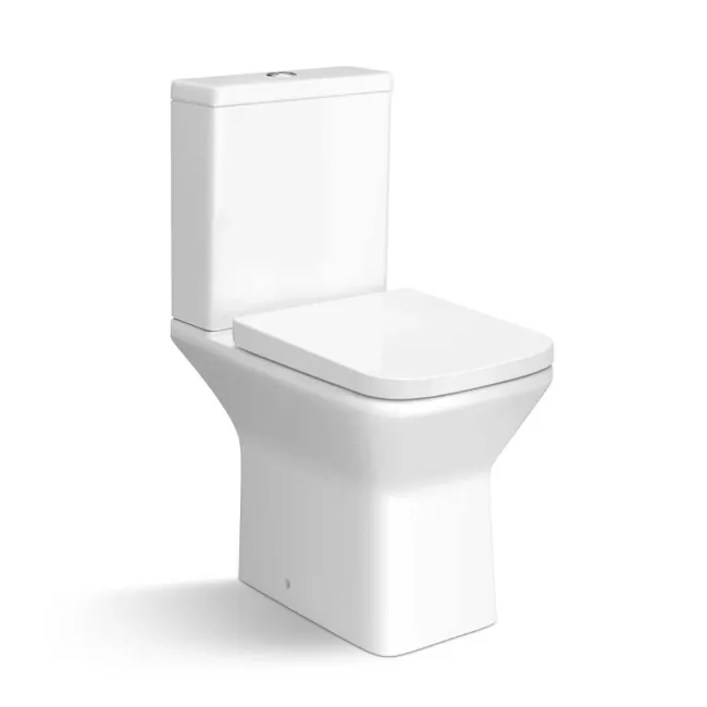 Dallas Rimless Close Coupled Toilet With Soft Close Seat