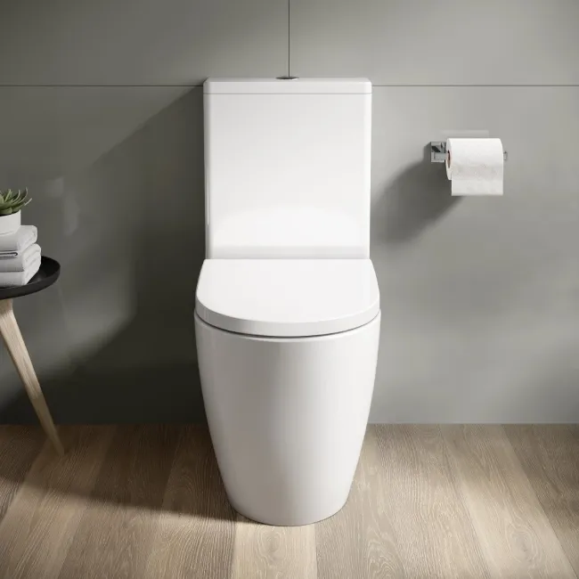 Utah Rimless Close Coupled Toilet With Premium Soft Close Seat
