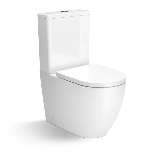 Utah Rimless Close Coupled Toilet With Premium Soft Close Seat