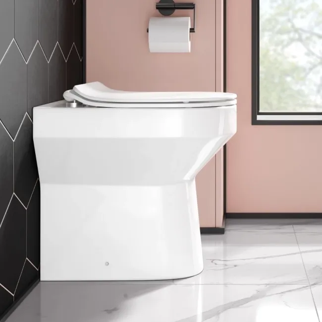 Denver Rimless Comfort Height Back To Wall Toilet With Premium Soft Close Slim Seat