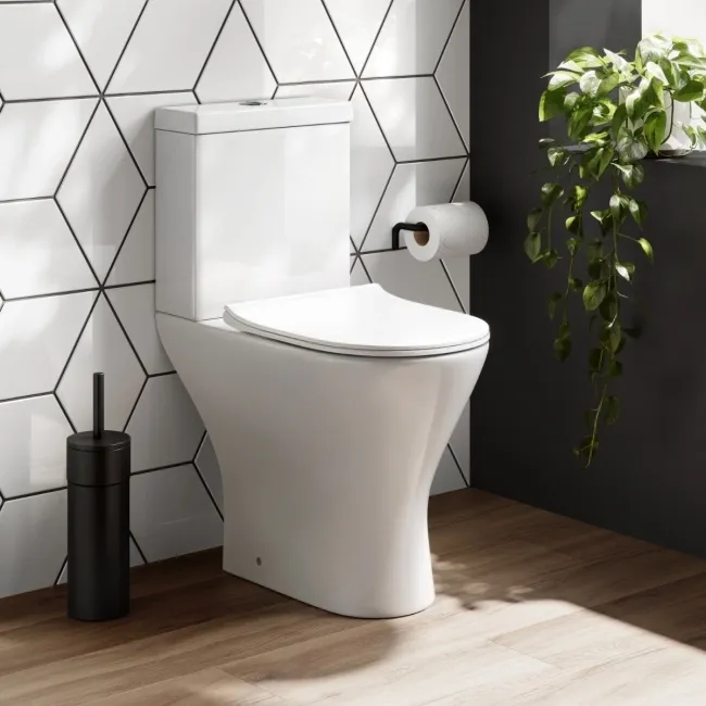 Napa Rimless Comfort Height Close Coupled Toilet With Slim Soft Close Seat