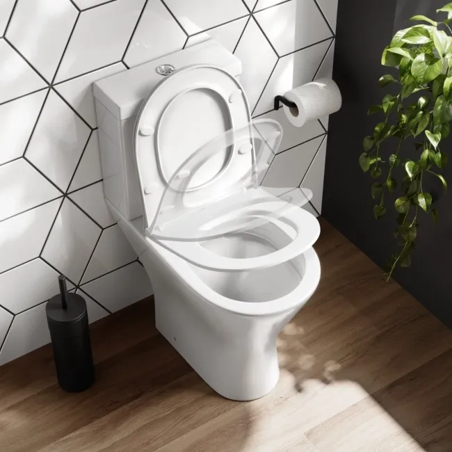 Napa Rimless Comfort Height Close Coupled Toilet With Slim Soft Close Seat