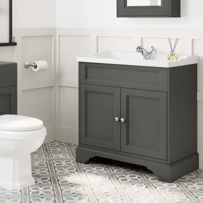 Lucia Graphite Grey Basin Vanity 830mm