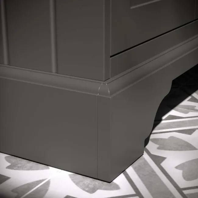 Lucia Graphite Grey Vanity with Marble Top & Undermount Basin 830mm