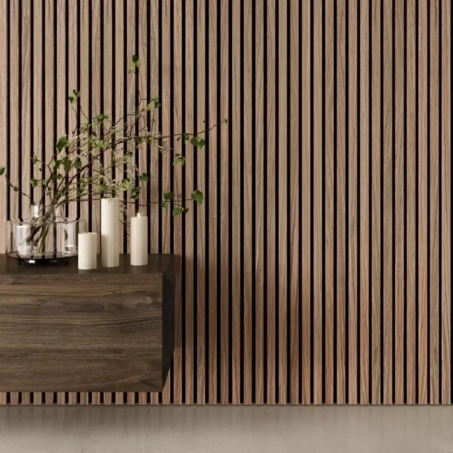 Trepanel® Autumn Brown Oak Acoustic Wood Wall Panels