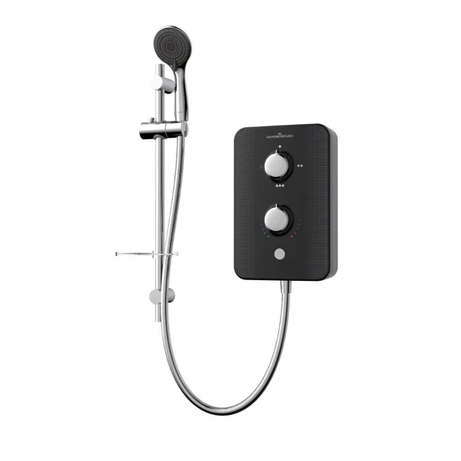 Gainsborough Slim Duo Electric Shower Piano Black 8.5KW