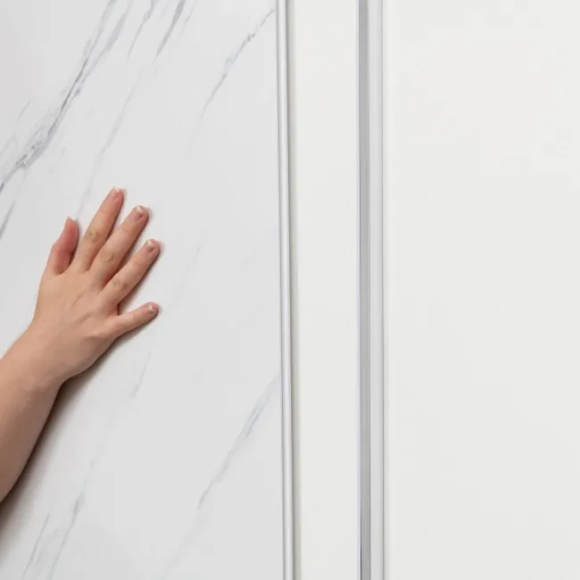 Trepanel Aqua® Shower Panel PVC End Cap Silver