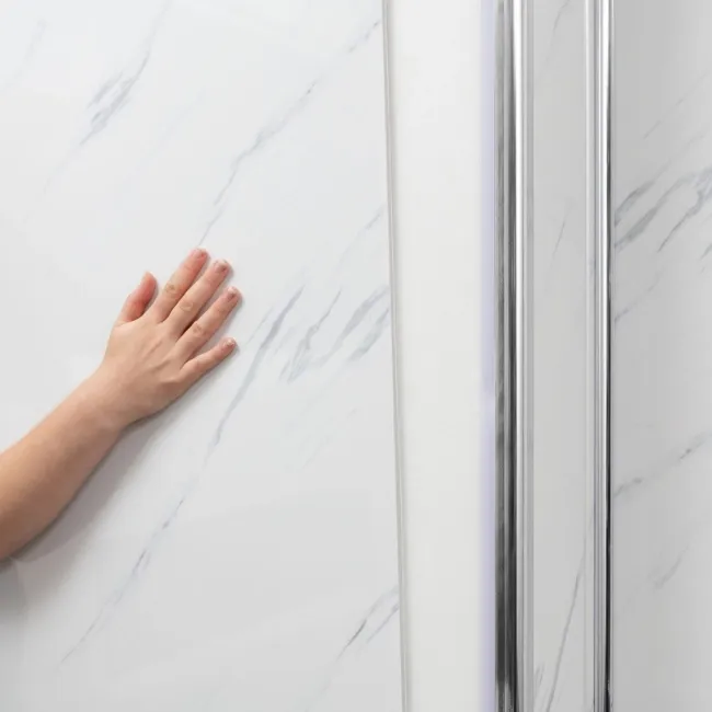 Trepanel Aqua® Shower Panel PVC External Corner Joint Silver